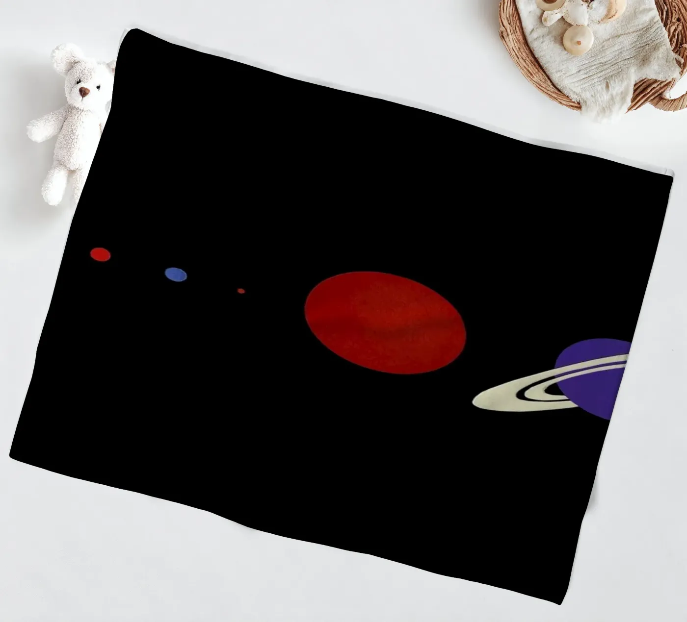 Solar System Fleecedecke von Rosi Feist