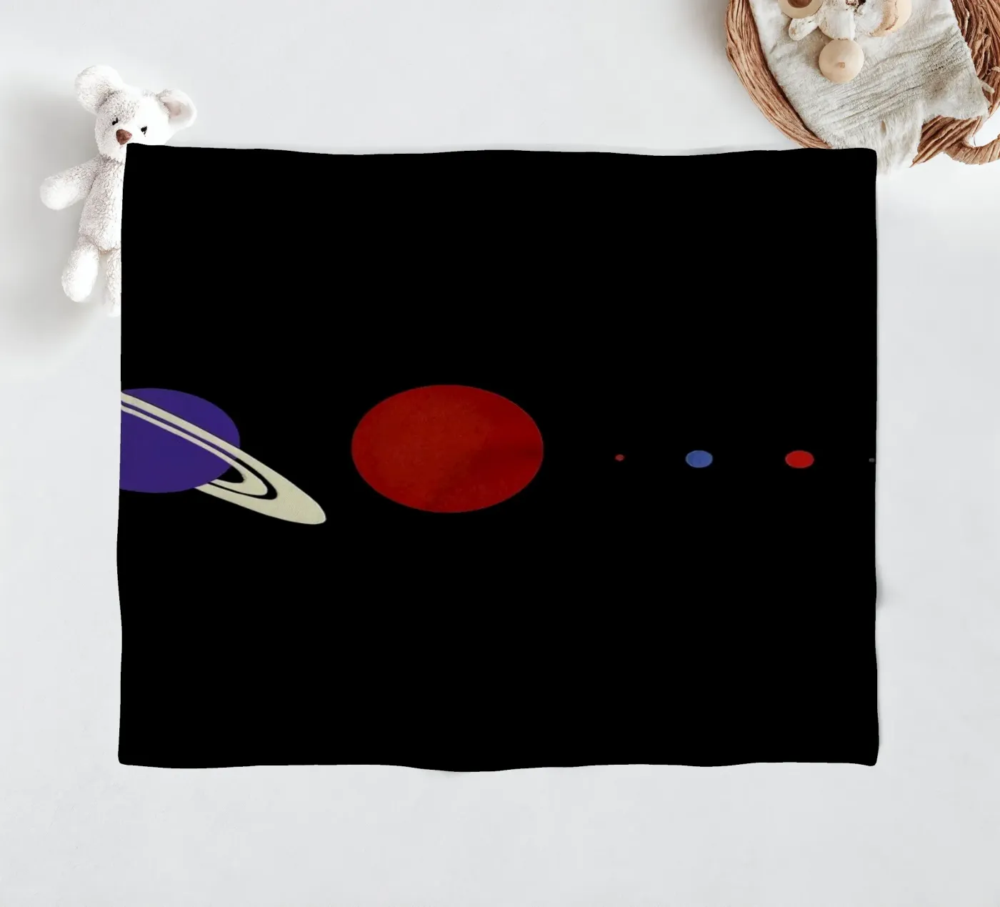 Solar System Fleecedecke von Rosi Feist