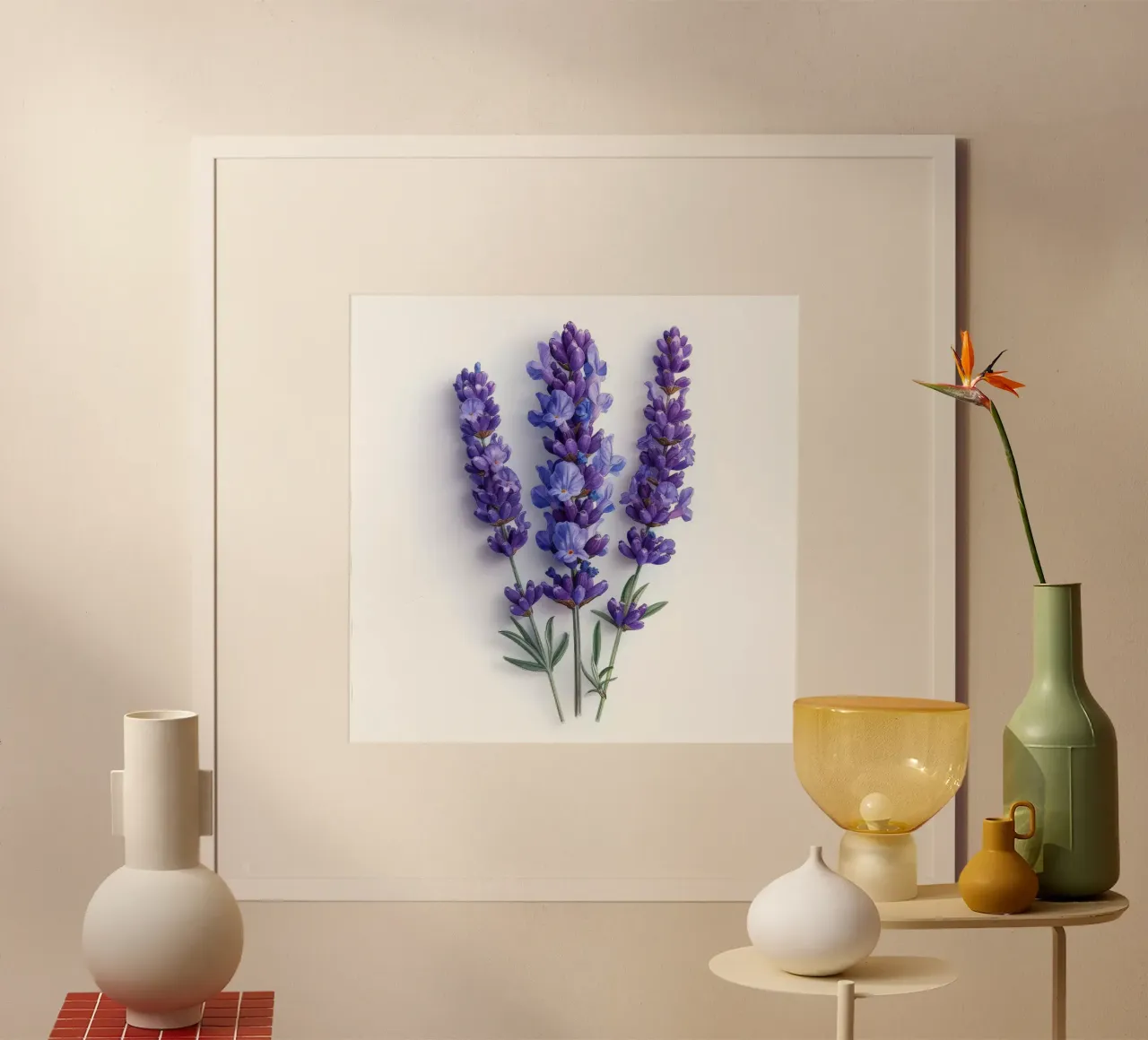 Fiore di lavanda 1 poster con telaio in alluminio da Bold Blooms