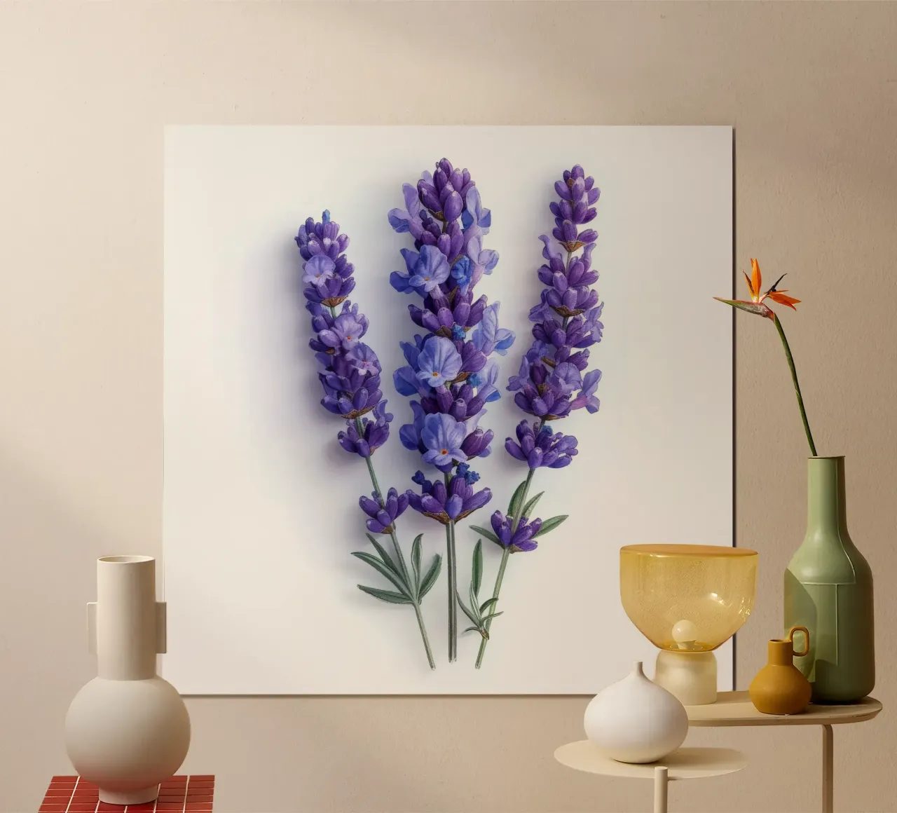 Fiore di lavanda 1 poster con telaio in alluminio da Bold Blooms