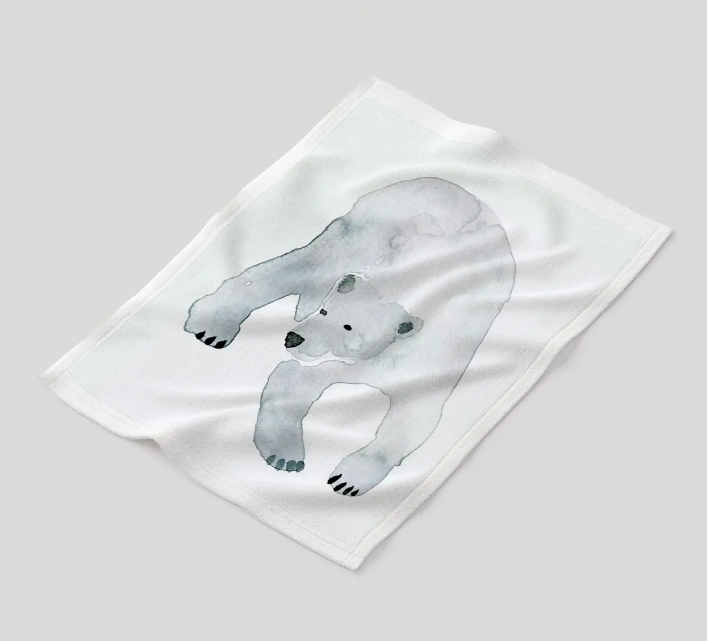 Eisbär Fleecedecke von Farina Kuklinski