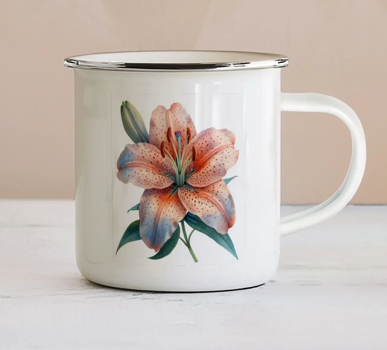 Fiore di giglio 2 tazza in smalto da Bold Blooms