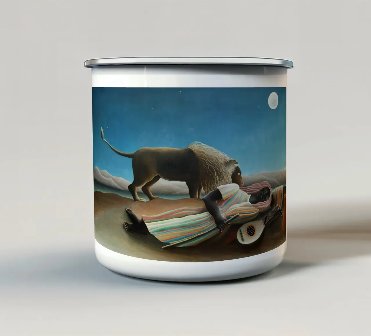 Henri Rousseau - La zingara addormentata tazza in smalto da Timeless Artworks