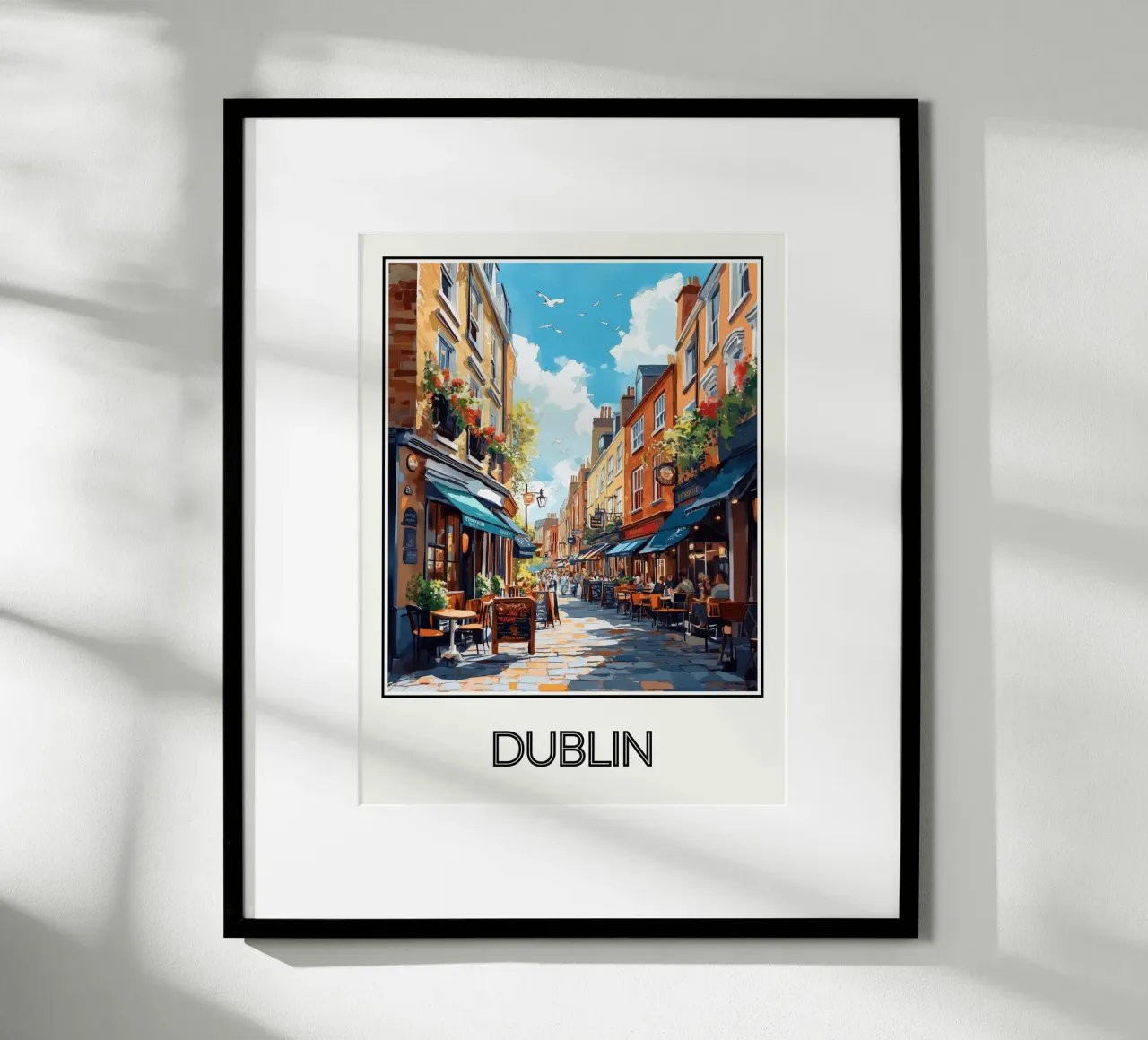 Dublino poster con telaio in legno da Frame the World