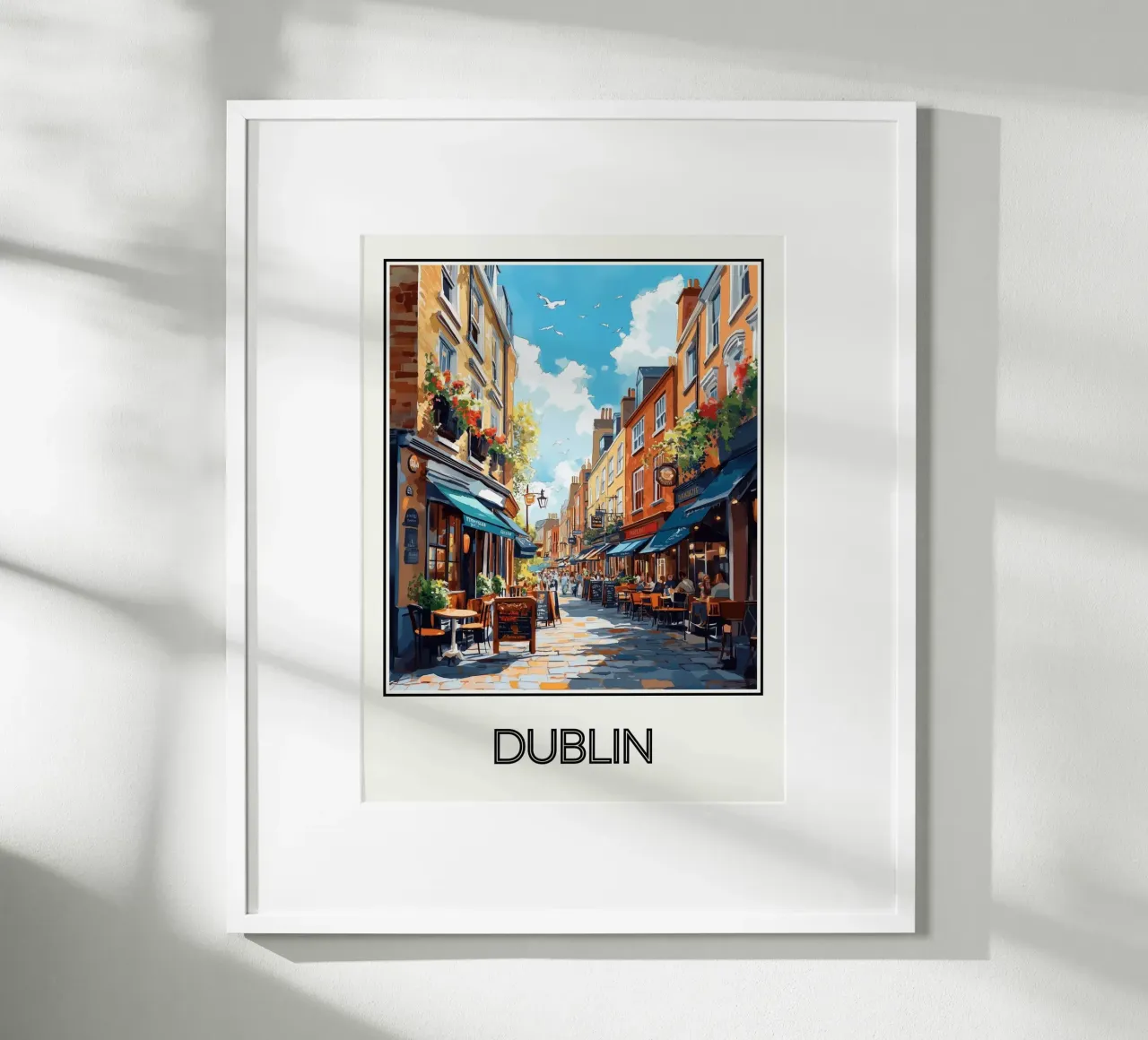 Dublino poster con telaio in legno da Frame the World