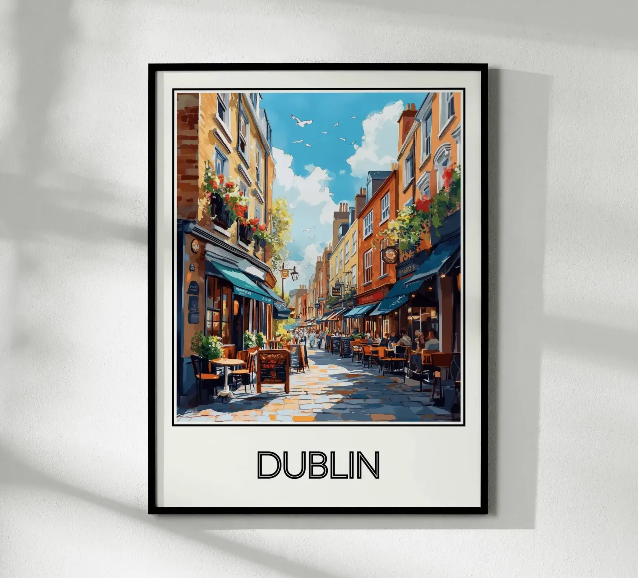 Dublino poster con telaio in legno da Frame the World