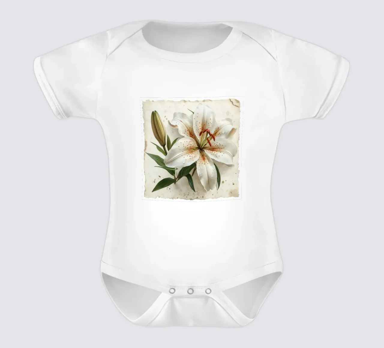 Fiore di giglio 3 body neonato maniche corte da Bold Blooms