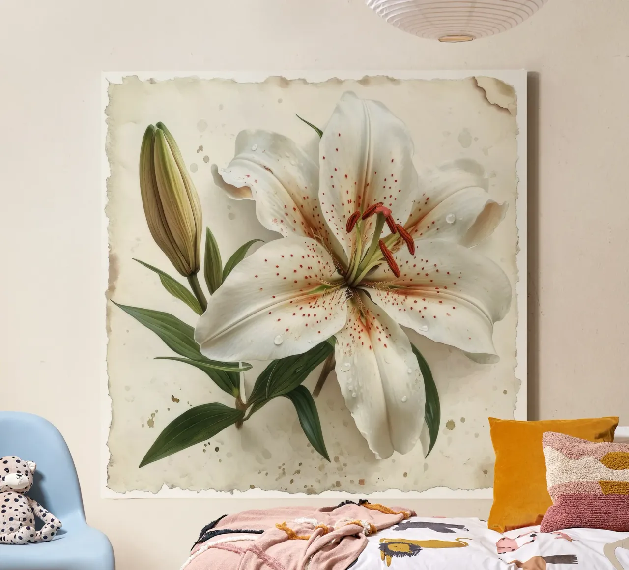 Leliebloem 3 canvas met Baklijst van Bold Blooms