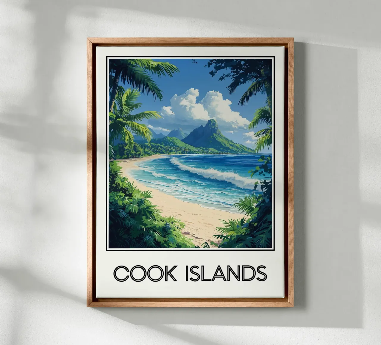Isole Cook tela con Cornice a cassetta da Frame the World