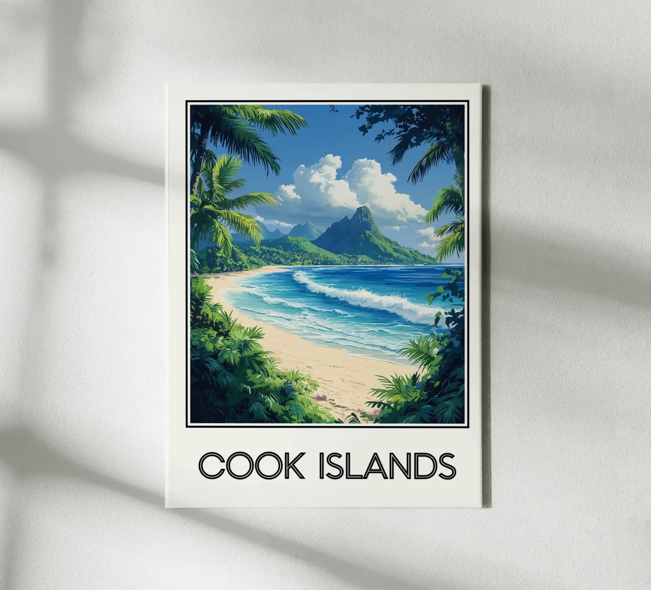Isole Cook tela con Cornice a cassetta da Frame the World