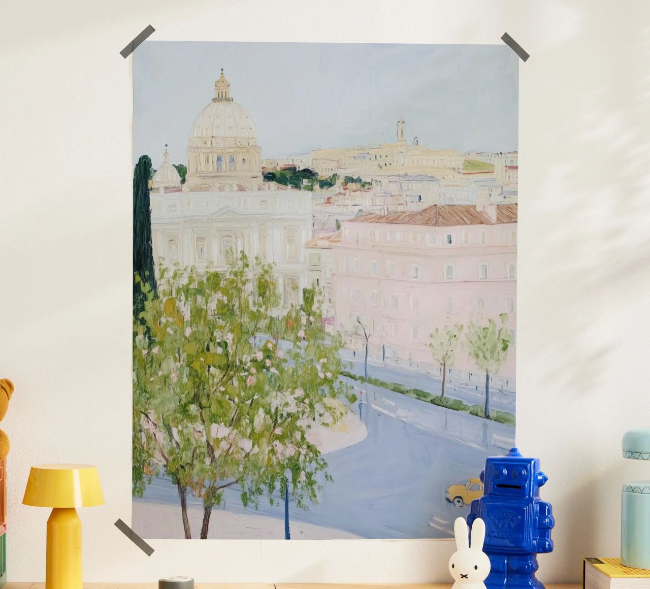 Rome, Italy View of the city, Travel Art, Cute Painting poster by Peaches Art Prints