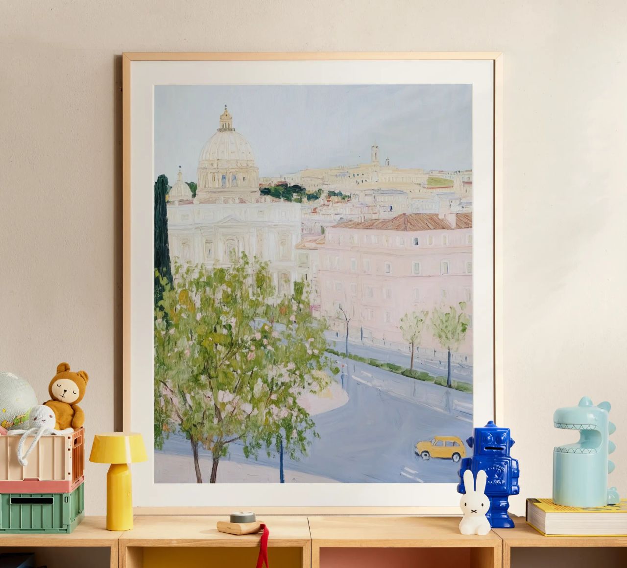 Rome, Italy View of the city, Travel Art, Cute Painting poster by Peaches Art Prints