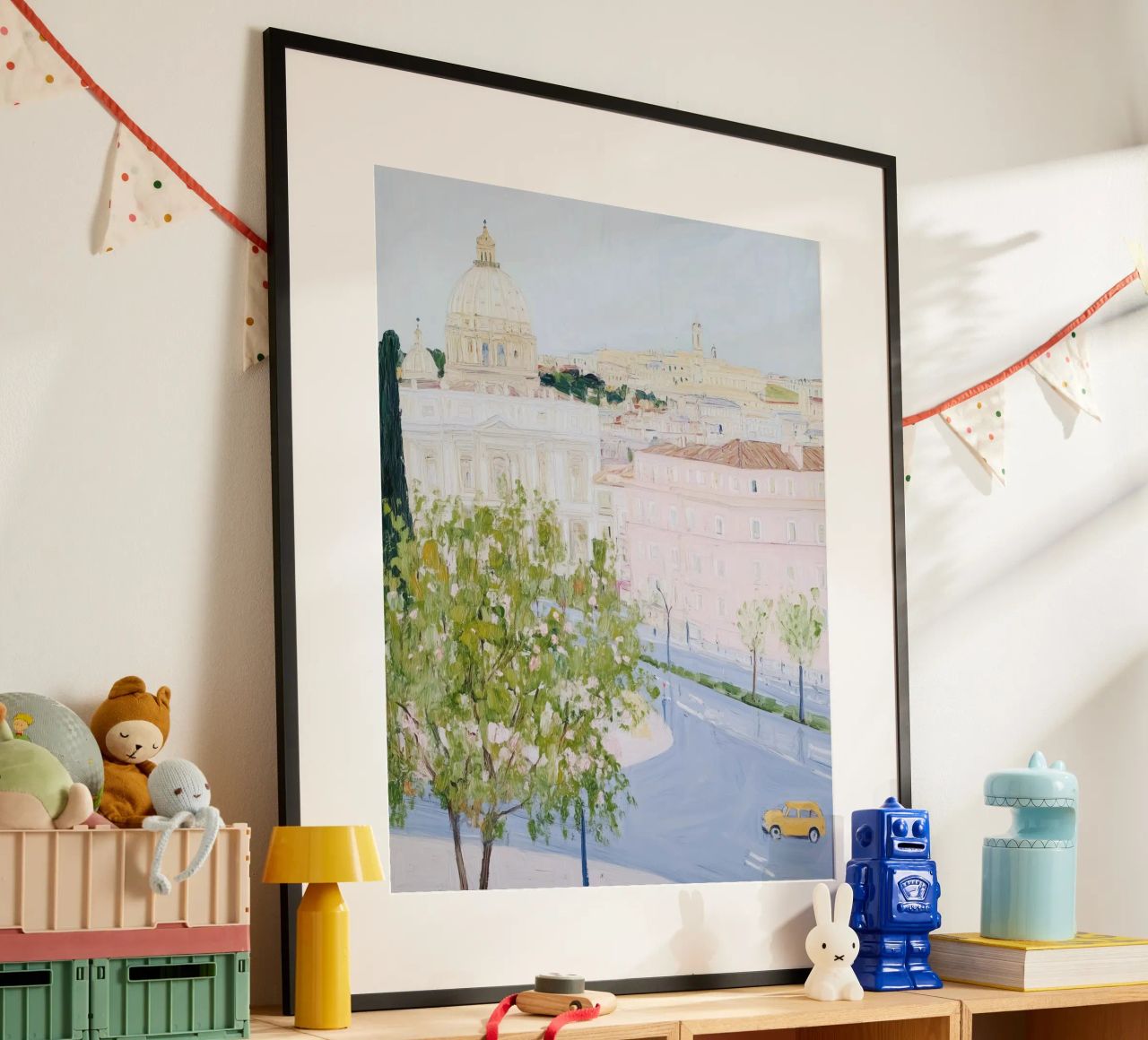 Rome, Italy View of the city, Travel Art, Cute Painting poster by Peaches Art Prints