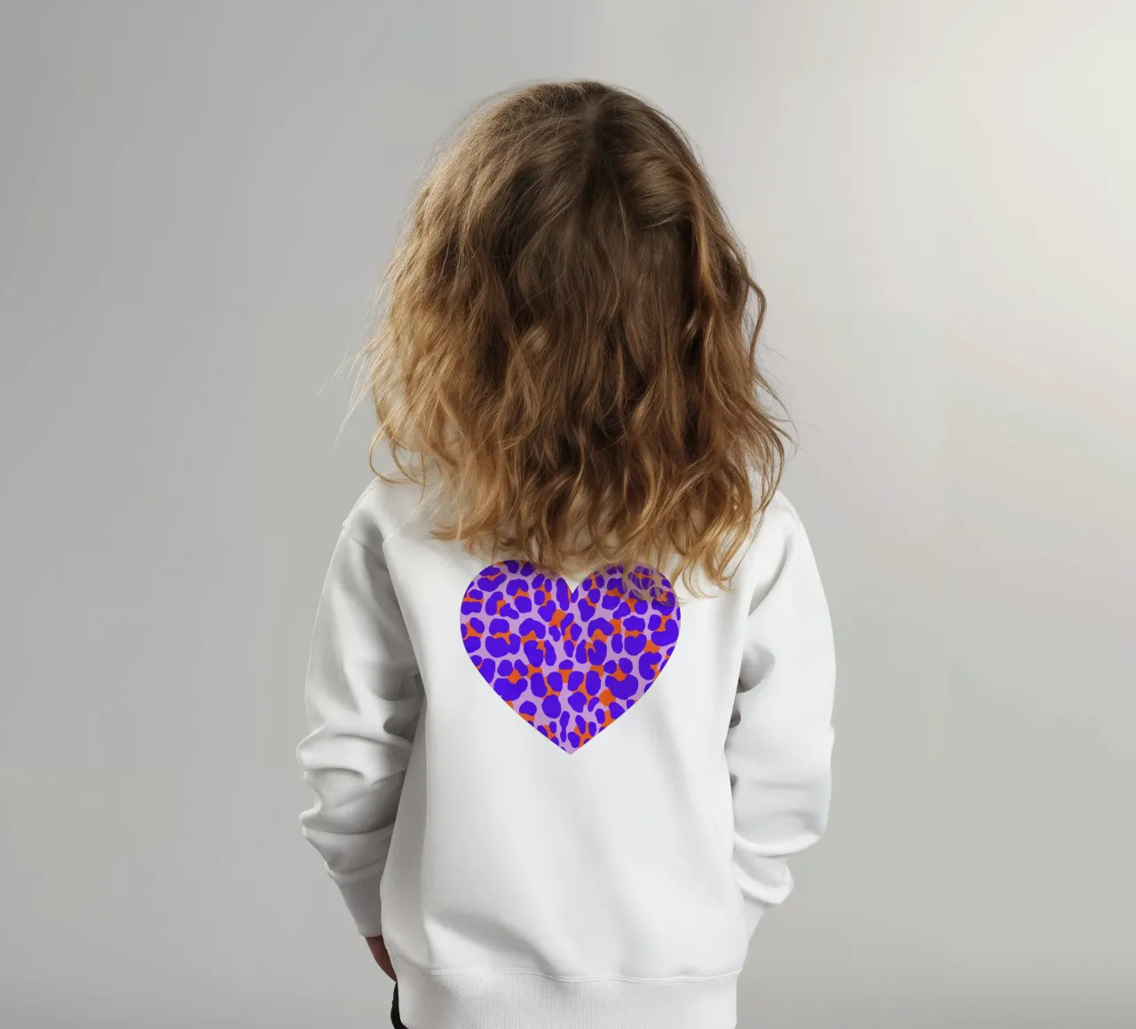 Leopard pattern. Modern with purple and orange. kids sweatshirt by CalliLetters