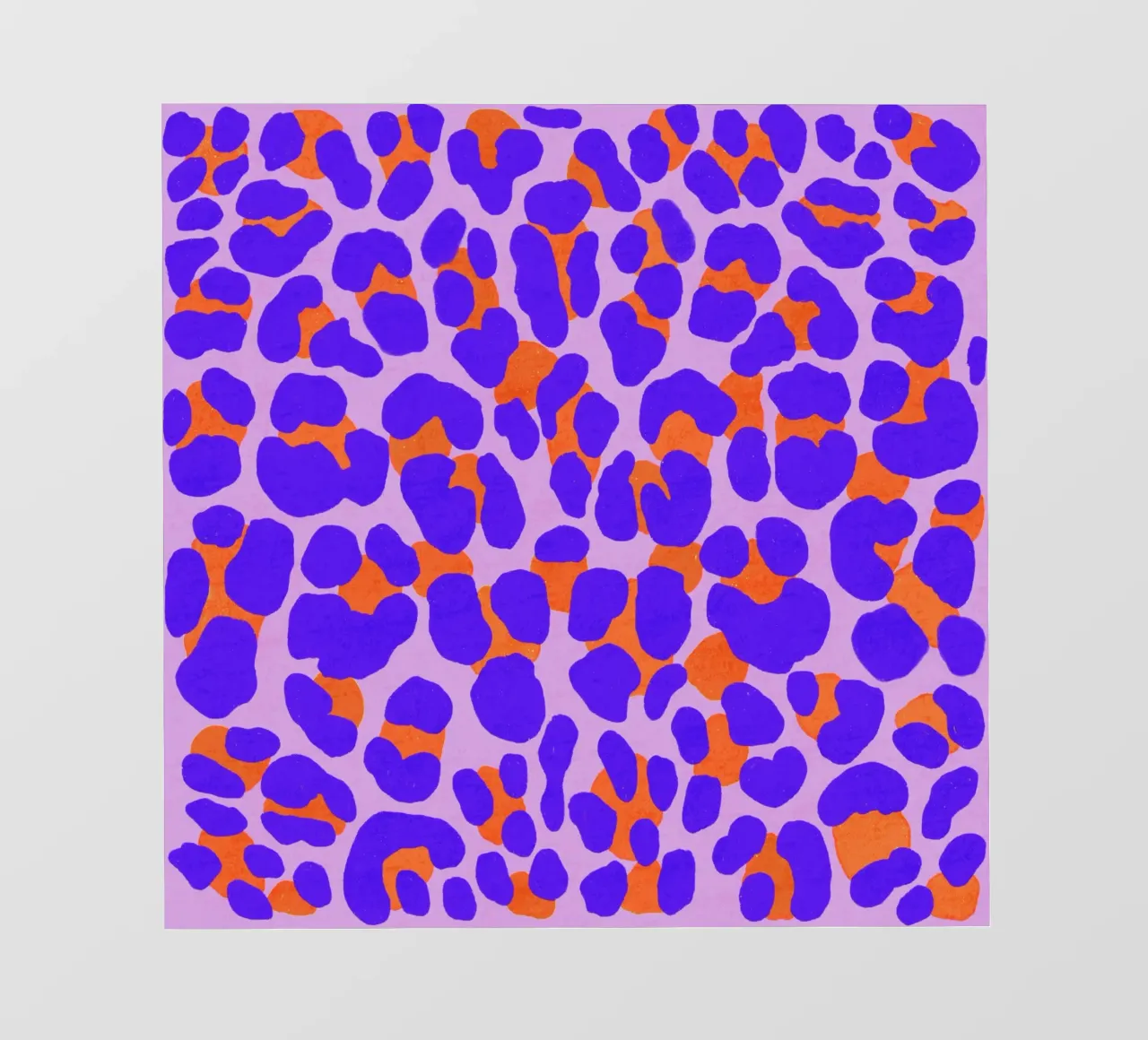 Leopard pattern. Modern with purple and orange. photo wallpaper by CalliLetters