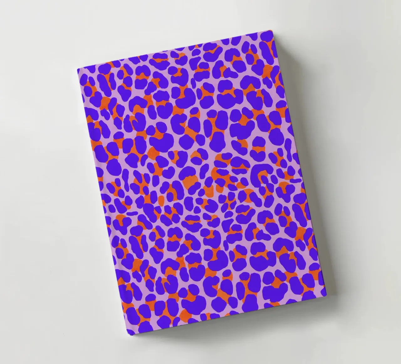 Leopard pattern. Modern with purple and orange. notebook by CalliLetters