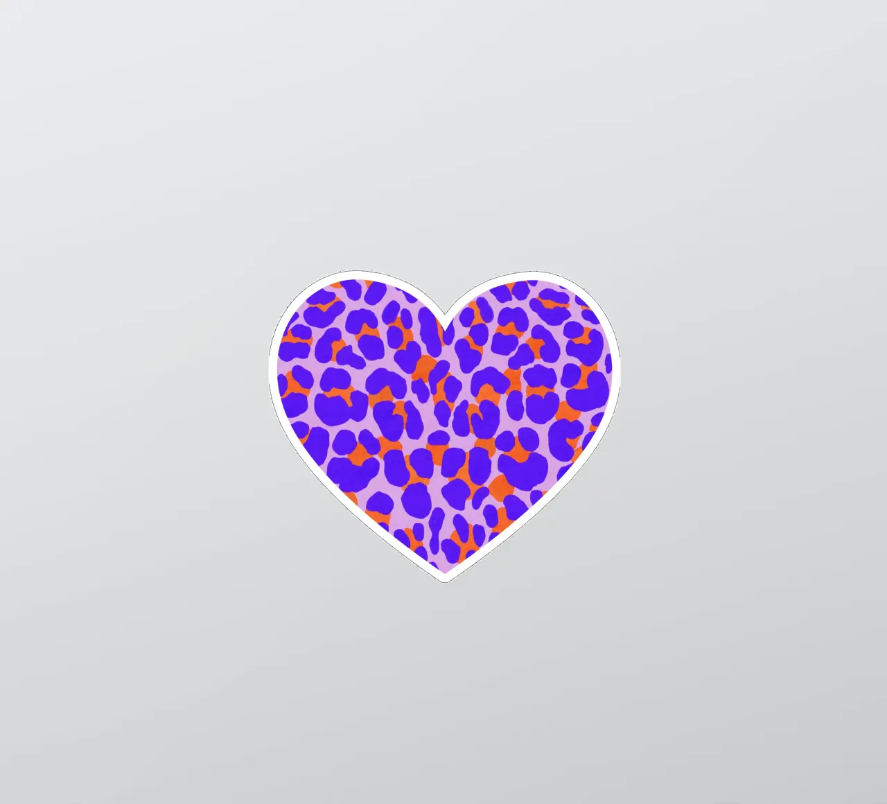 Leopard pattern. Modern with purple and orange. sticker by CalliLetters