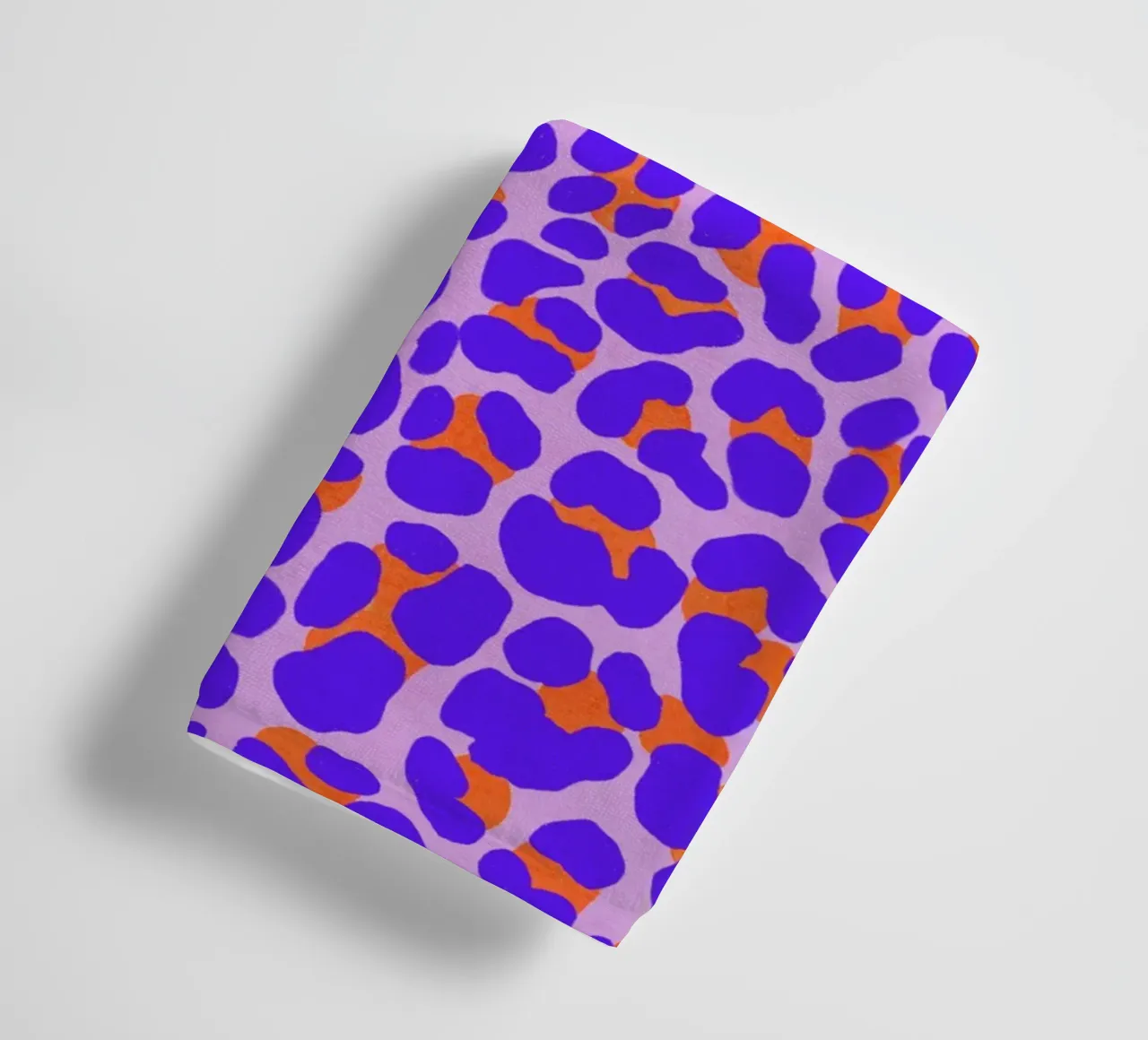 Leopard pattern. Modern with purple and orange. towel by CalliLetters