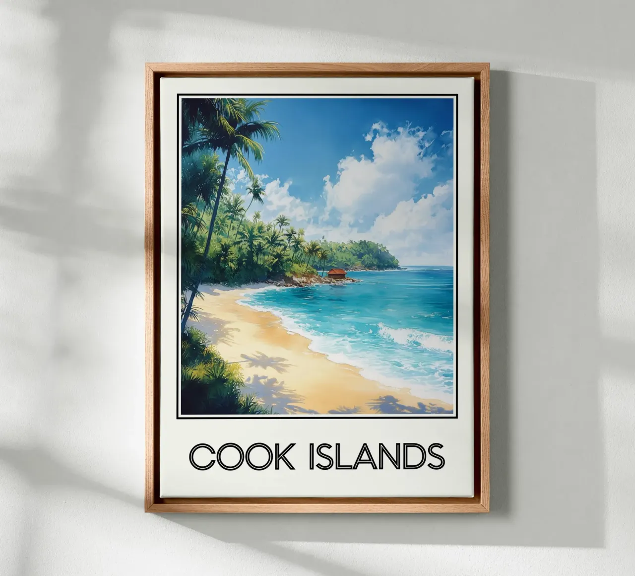 Isole Cook tela con Cornice a cassetta da Frame the World