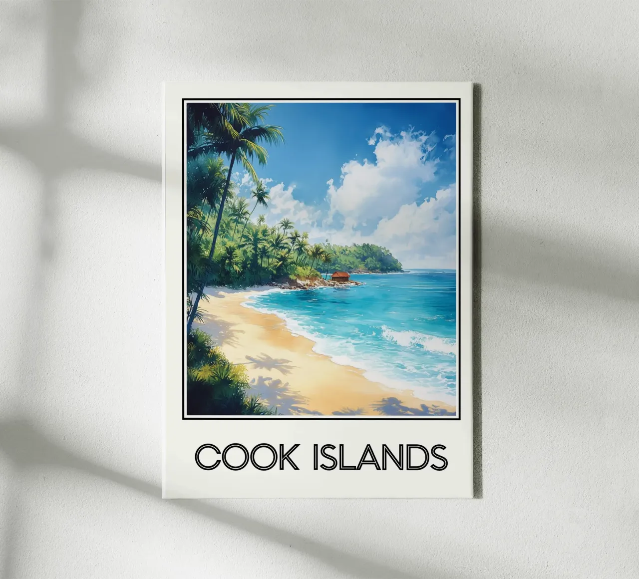 Isole Cook tela con Cornice a cassetta da Frame the World