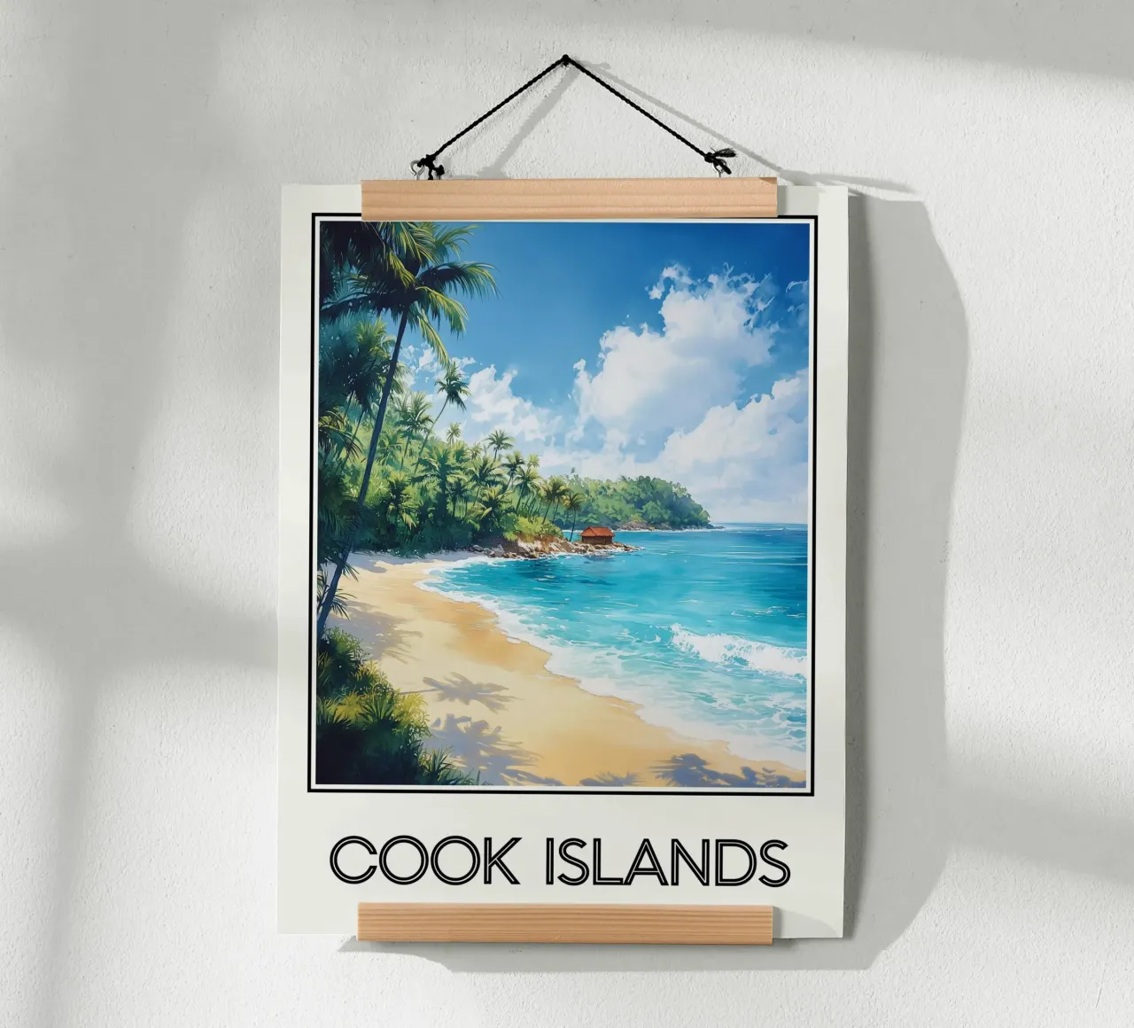 Isole Cook poster con telaio in alluminio da Frame the World