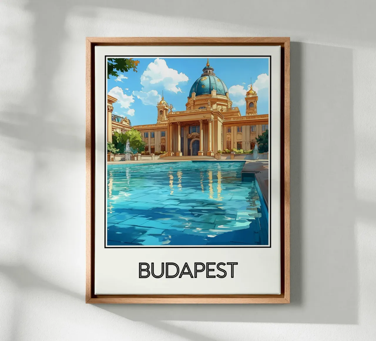 Budapest tela con Cornice a cassetta da Frame the World