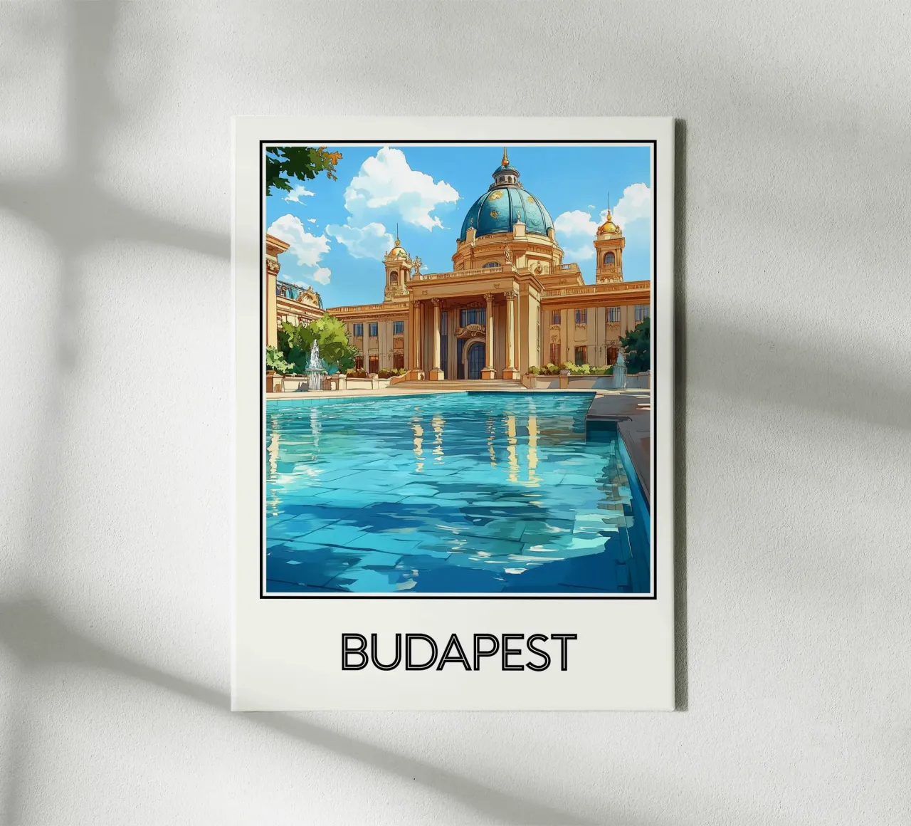 Budapest tela con Cornice a cassetta da Frame the World