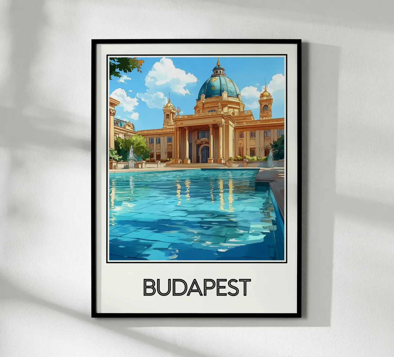 Budapest poster con telaio in legno da Frame the World