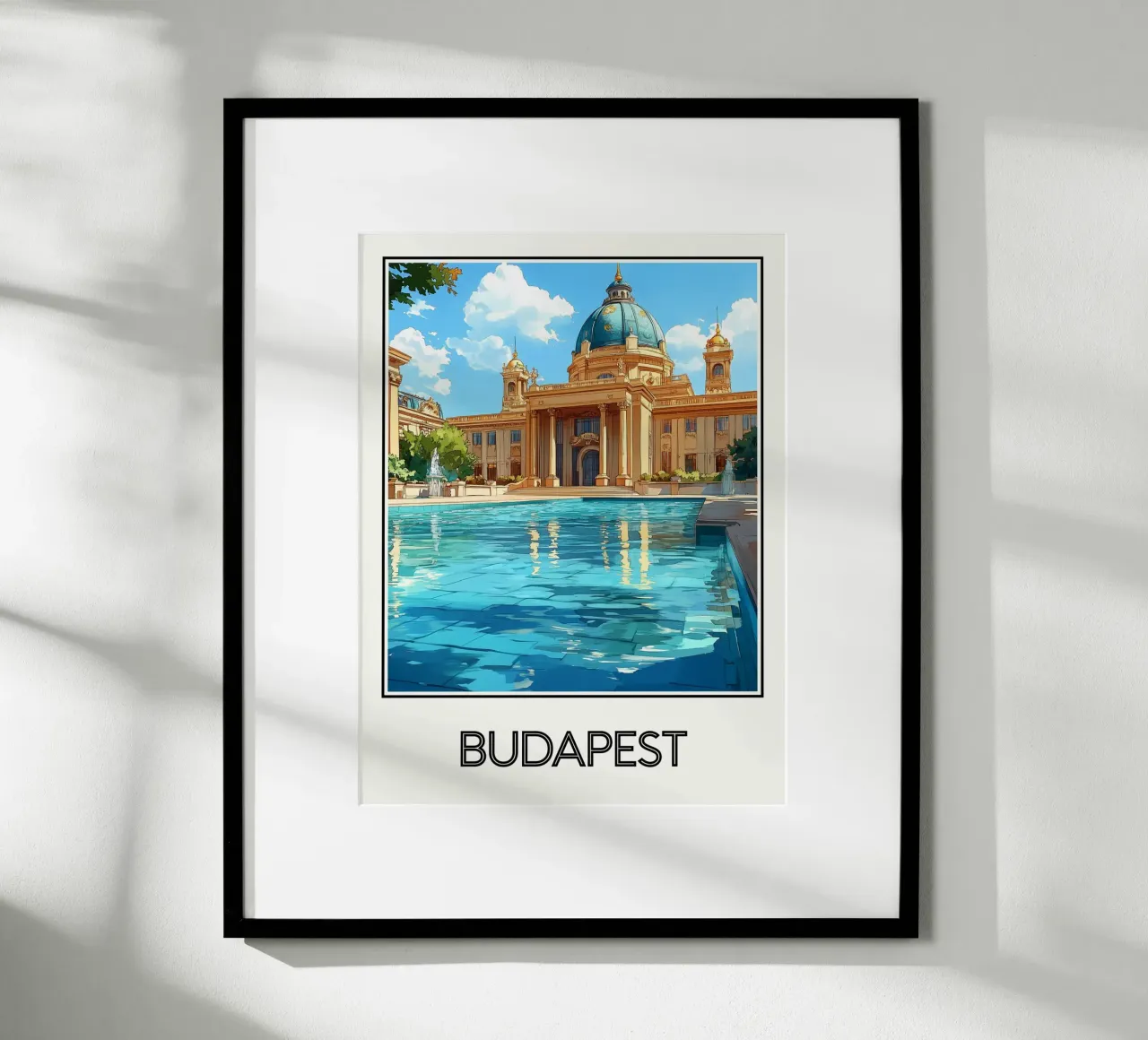 Budapest poster con telaio in legno da Frame the World