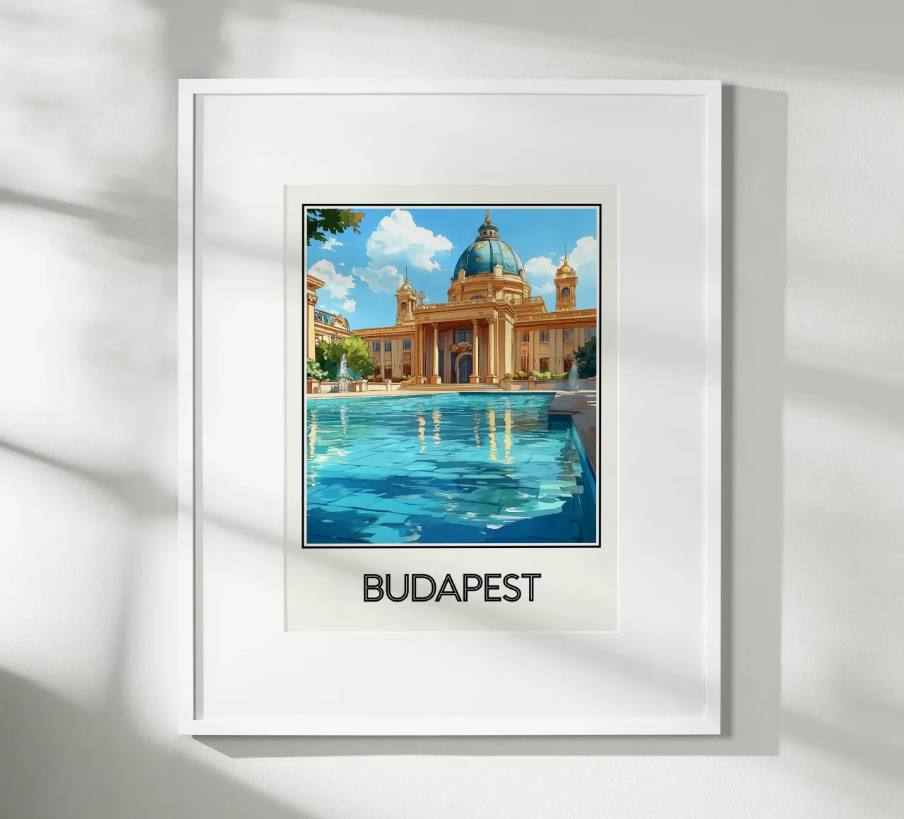 Budapest poster con telaio in legno da Frame the World