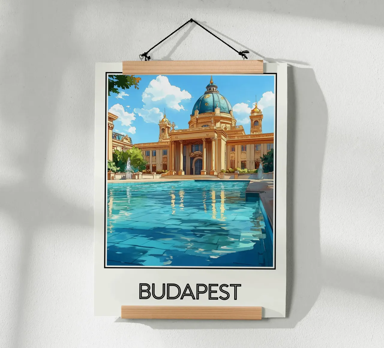 Budapest poster con telaio in legno da Frame the World