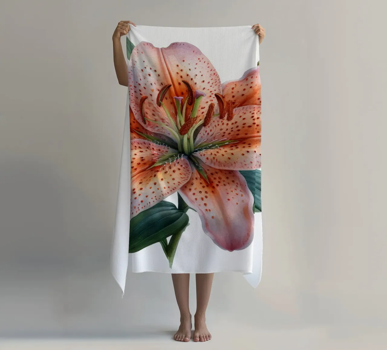 Fiore di giglio 4 telo mare da Bold Blooms