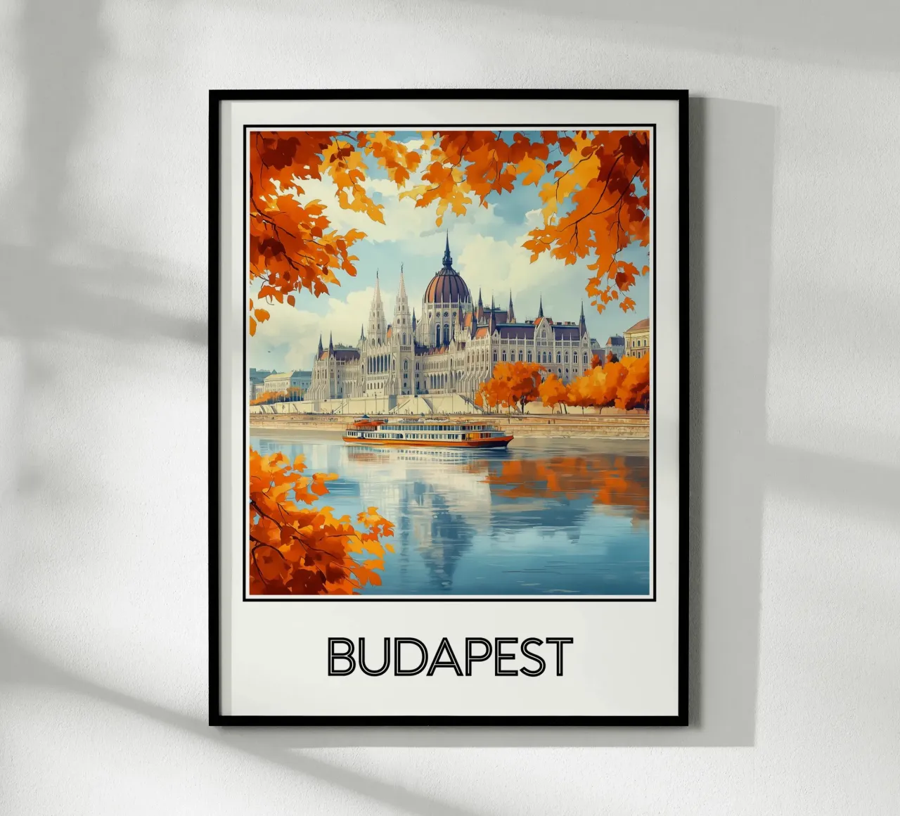 Budapest poster con telaio in legno da Frame the World