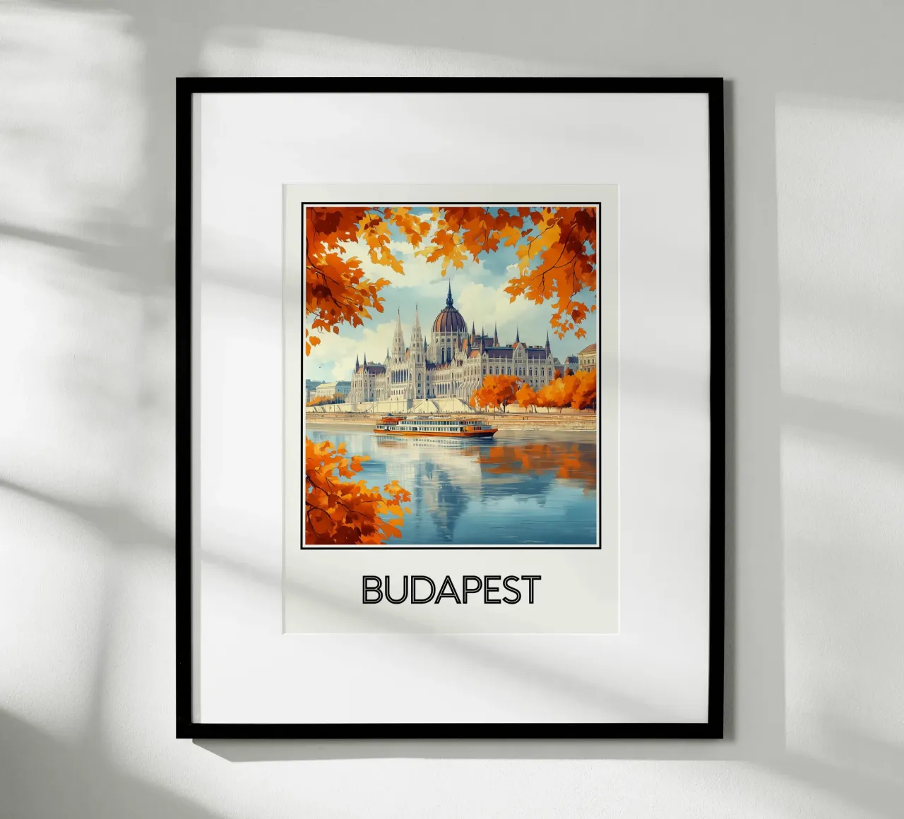 Budapest poster con telaio in legno da Frame the World