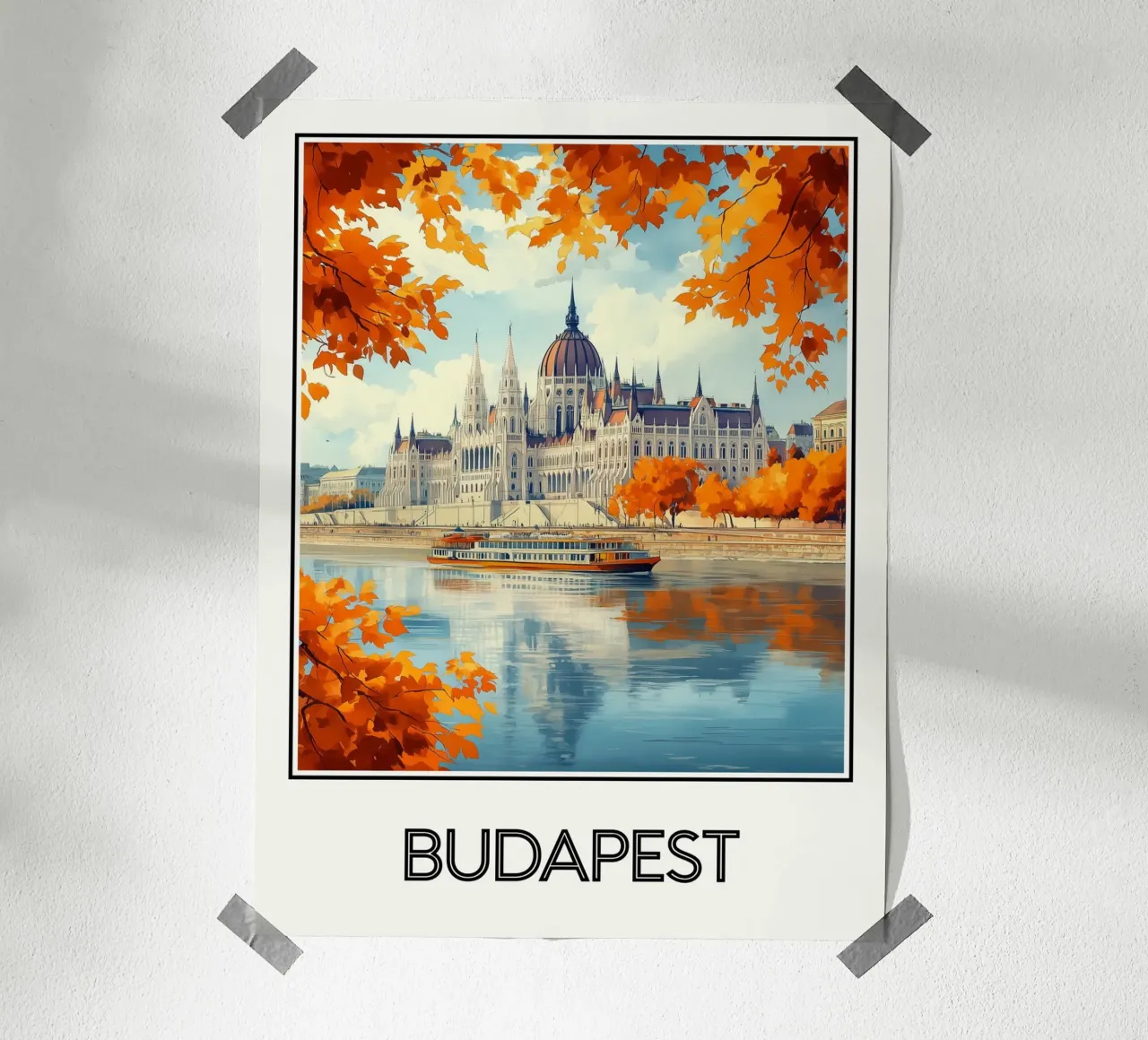 Budapest poster con telaio in legno da Frame the World