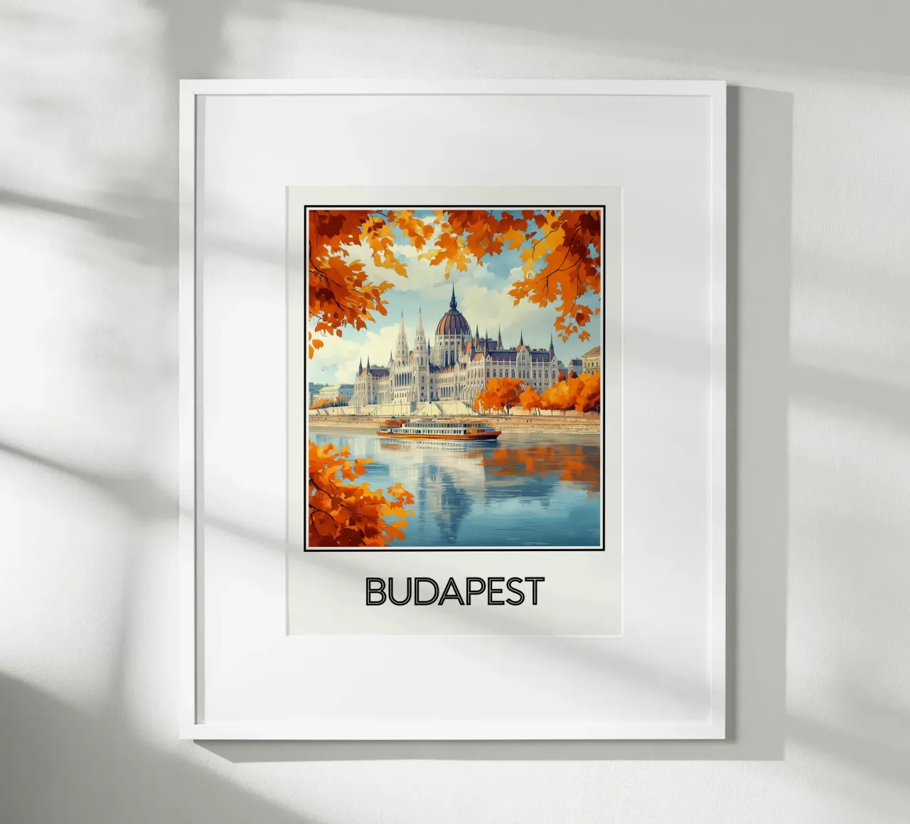 Budapest poster con telaio in legno da Frame the World