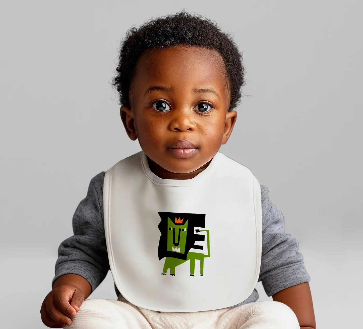 King Lion baby bib by Fox & Velvet