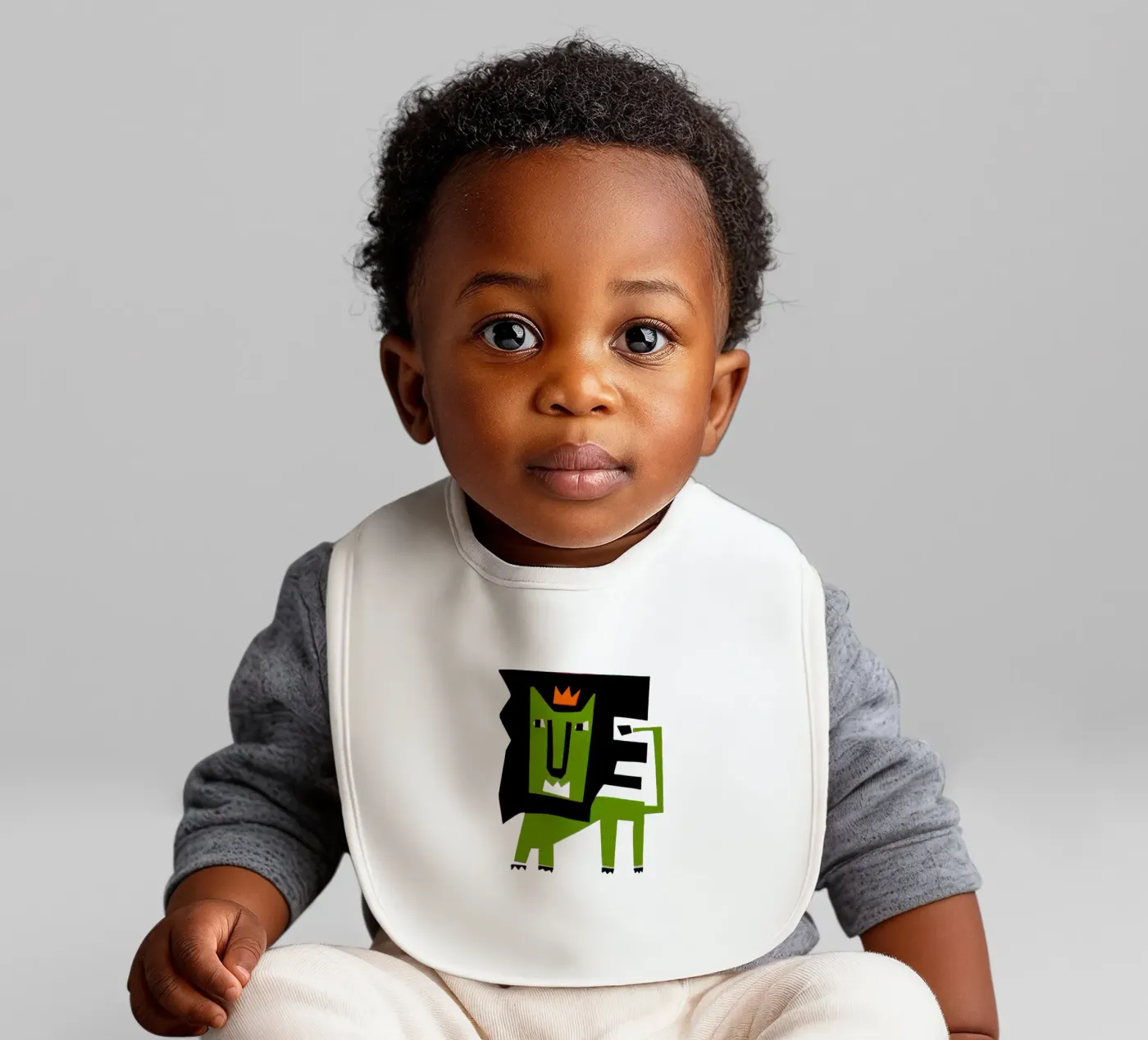 King Lion baby bib by Fox & Velvet