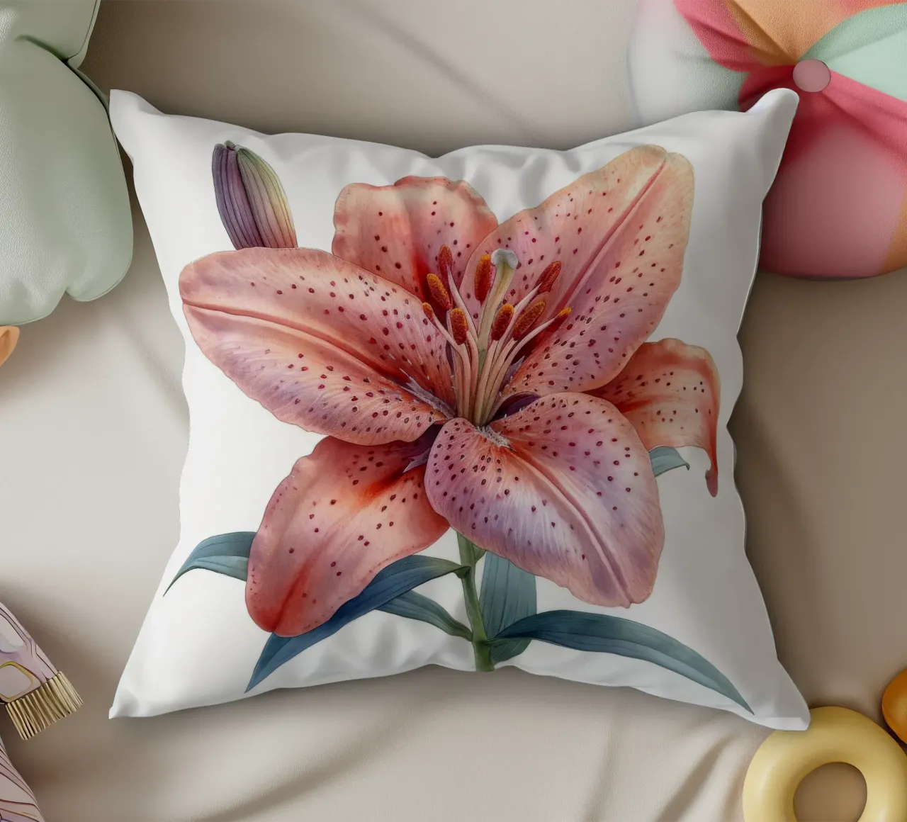 Fiore di giglio 1 cuscino da Bold Blooms