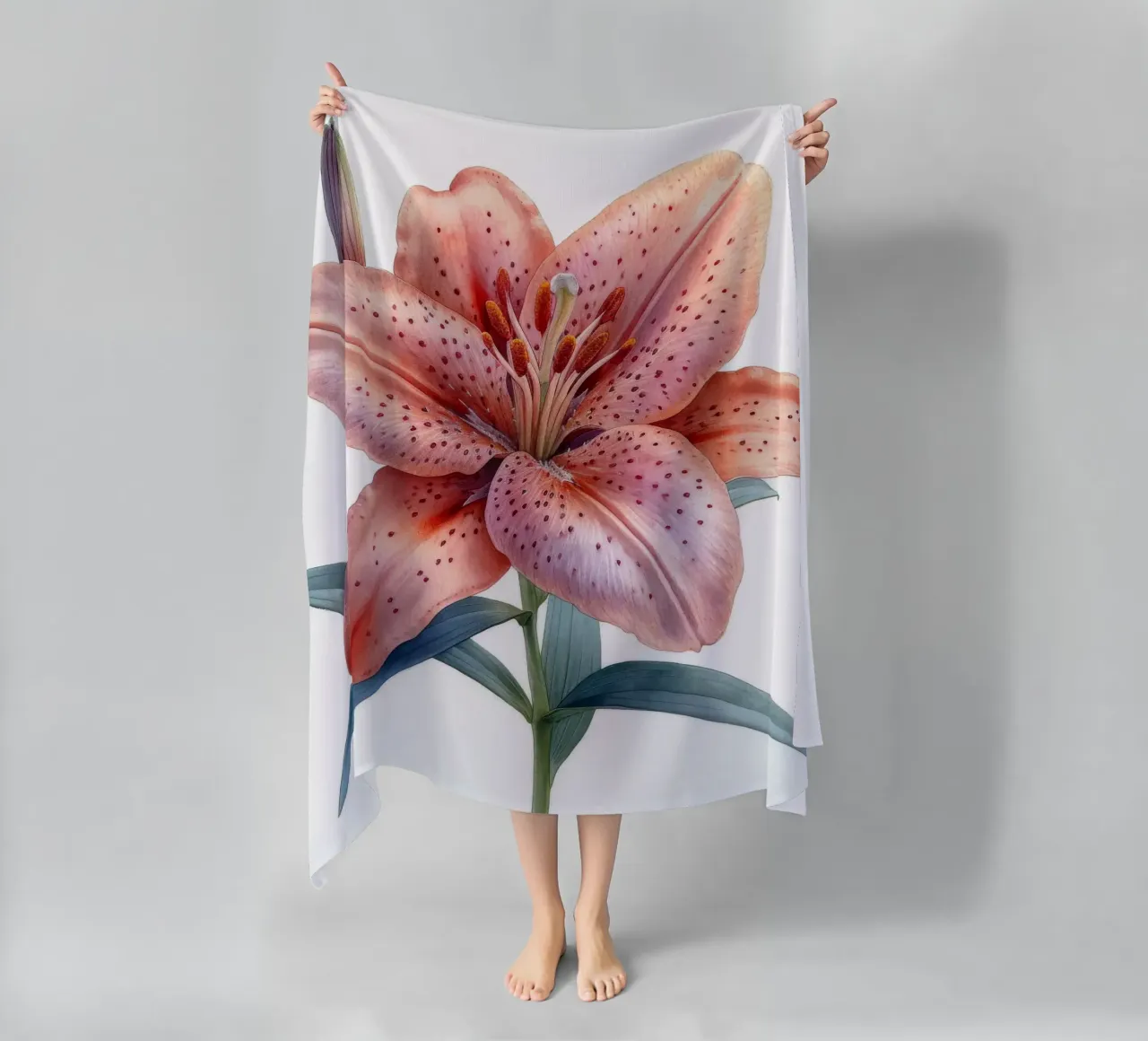 Fiore di giglio 1 telo mare da Bold Blooms