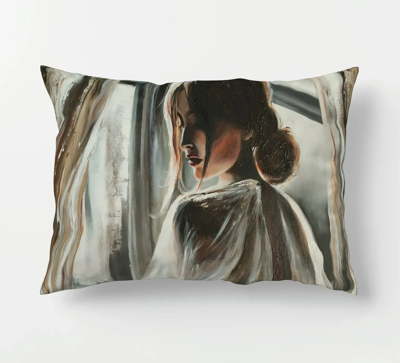 Sensualità - Pittura di una donna sensuale cuscino da HelenBarenton