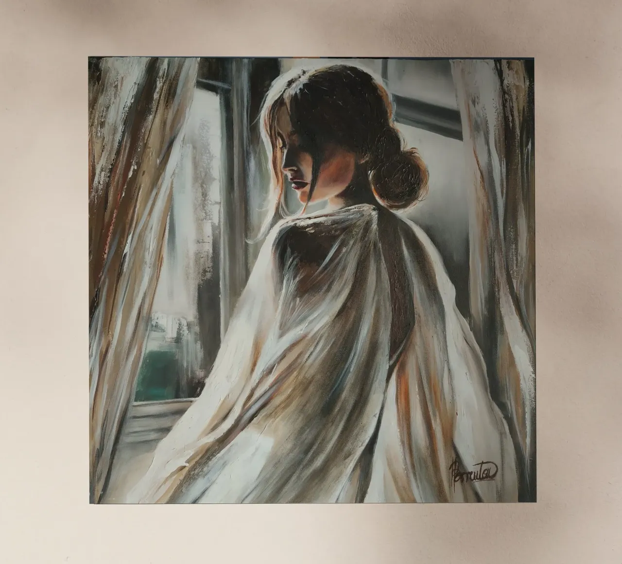 Sensualità - Pittura di una donna sensuale pellicola backlit da HelenBarenton