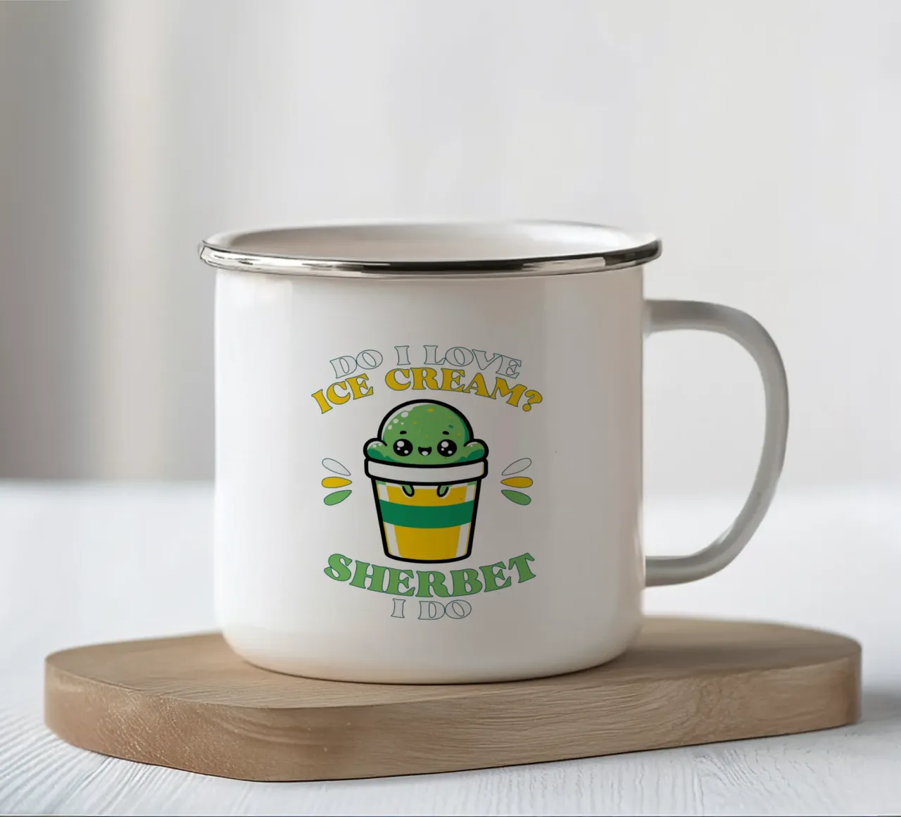 Do I love ice cream? Sherbet I do tazza in smalto da edsonramosart