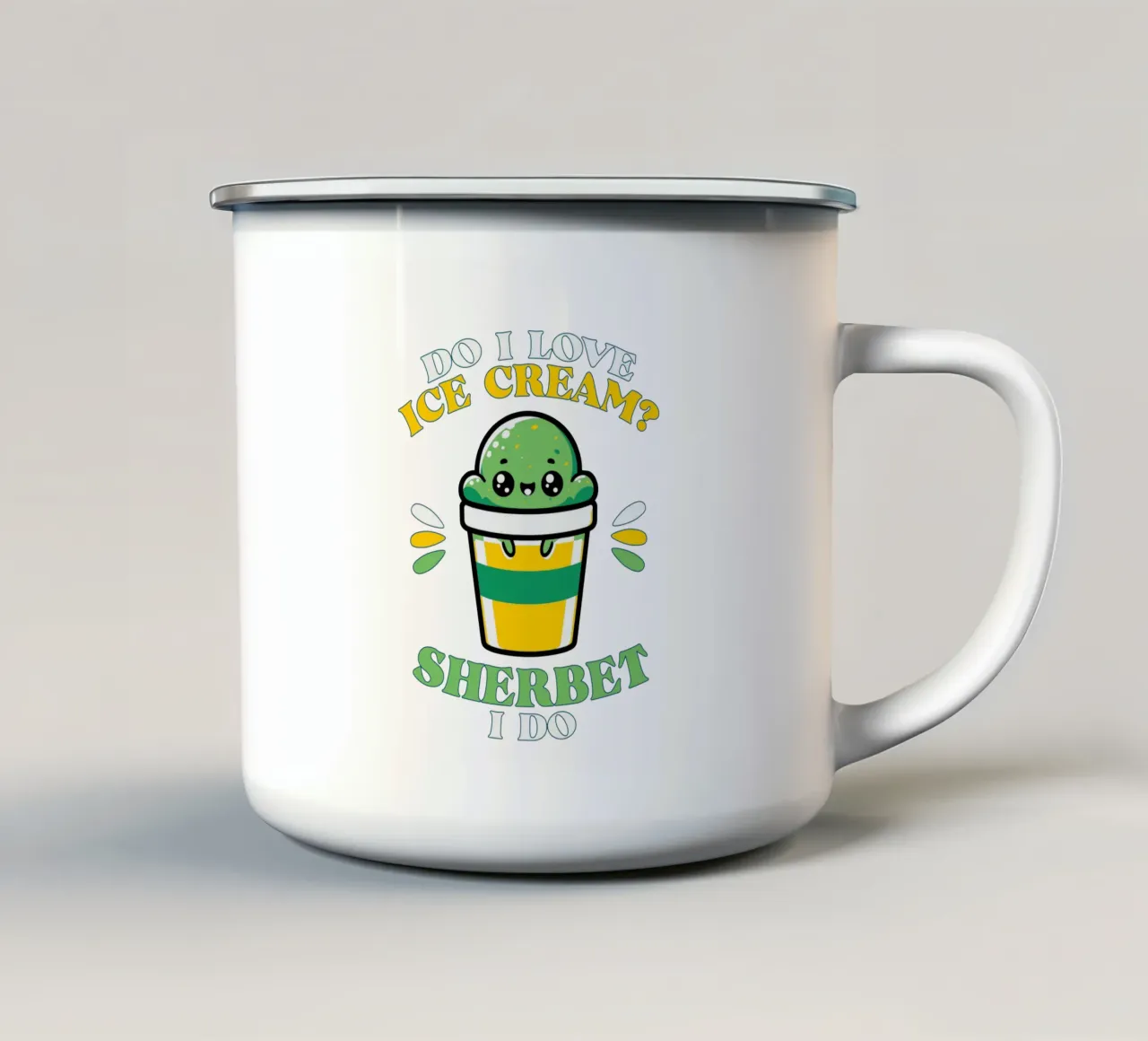 Do I love ice cream? Sherbet I do tazza in smalto da edsonramosart