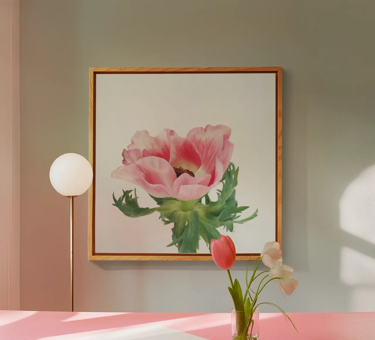 Anemone rosa plexiglass da Cassia Beck Photography