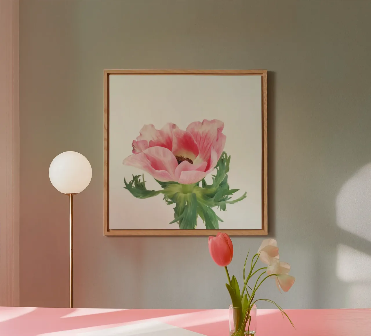 Pink Anemone alu-dibond by Cassia Beck Photography