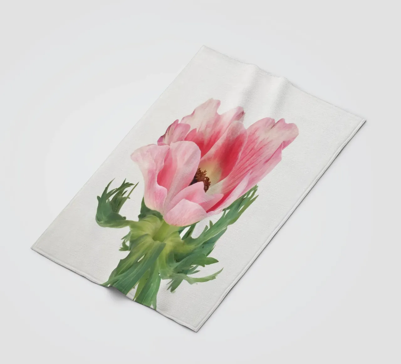 Pink Anemone fleece blanket by Cassia Beck Photography