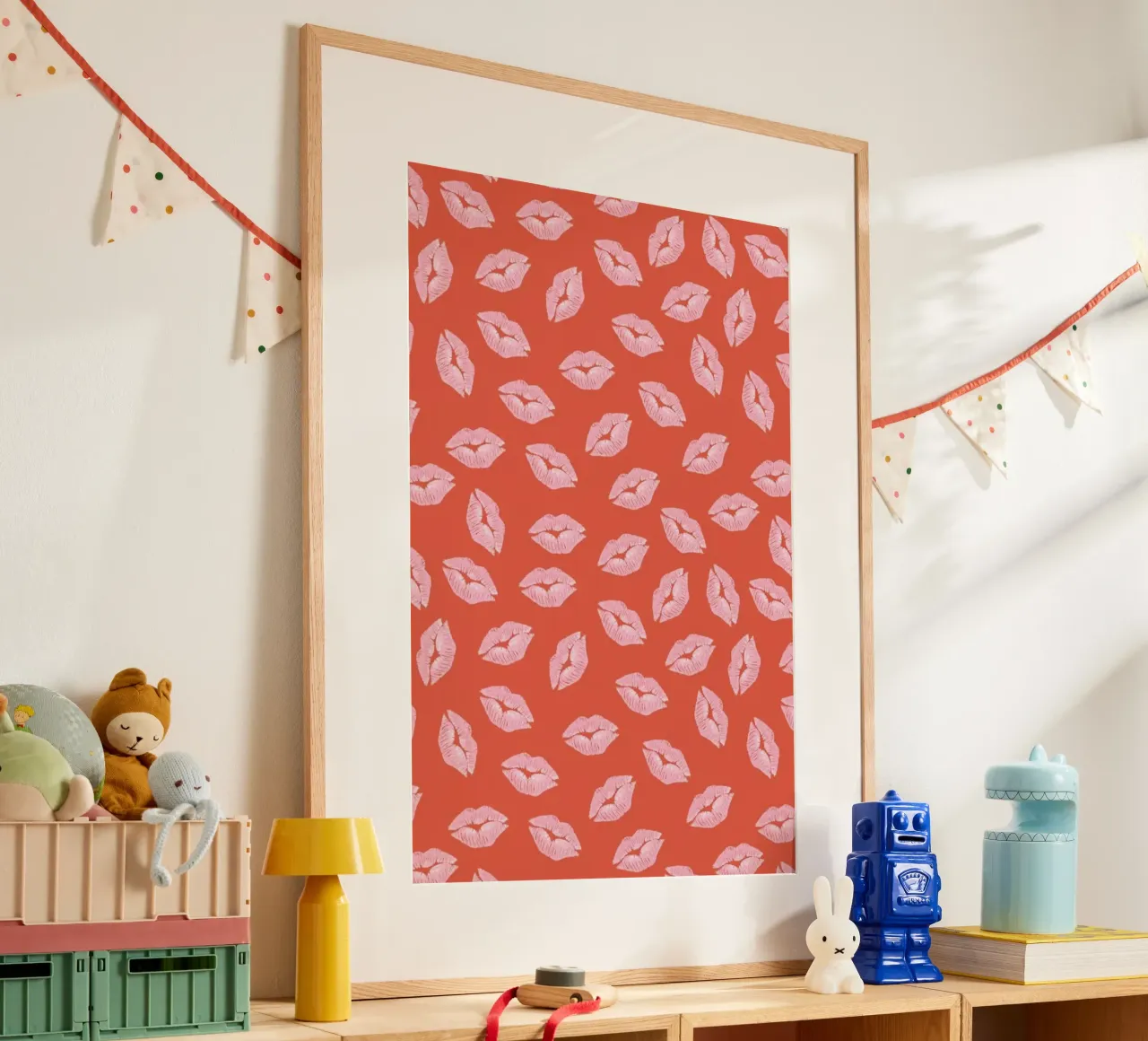 Kisses poster con telaio in plastica da Kind of Style