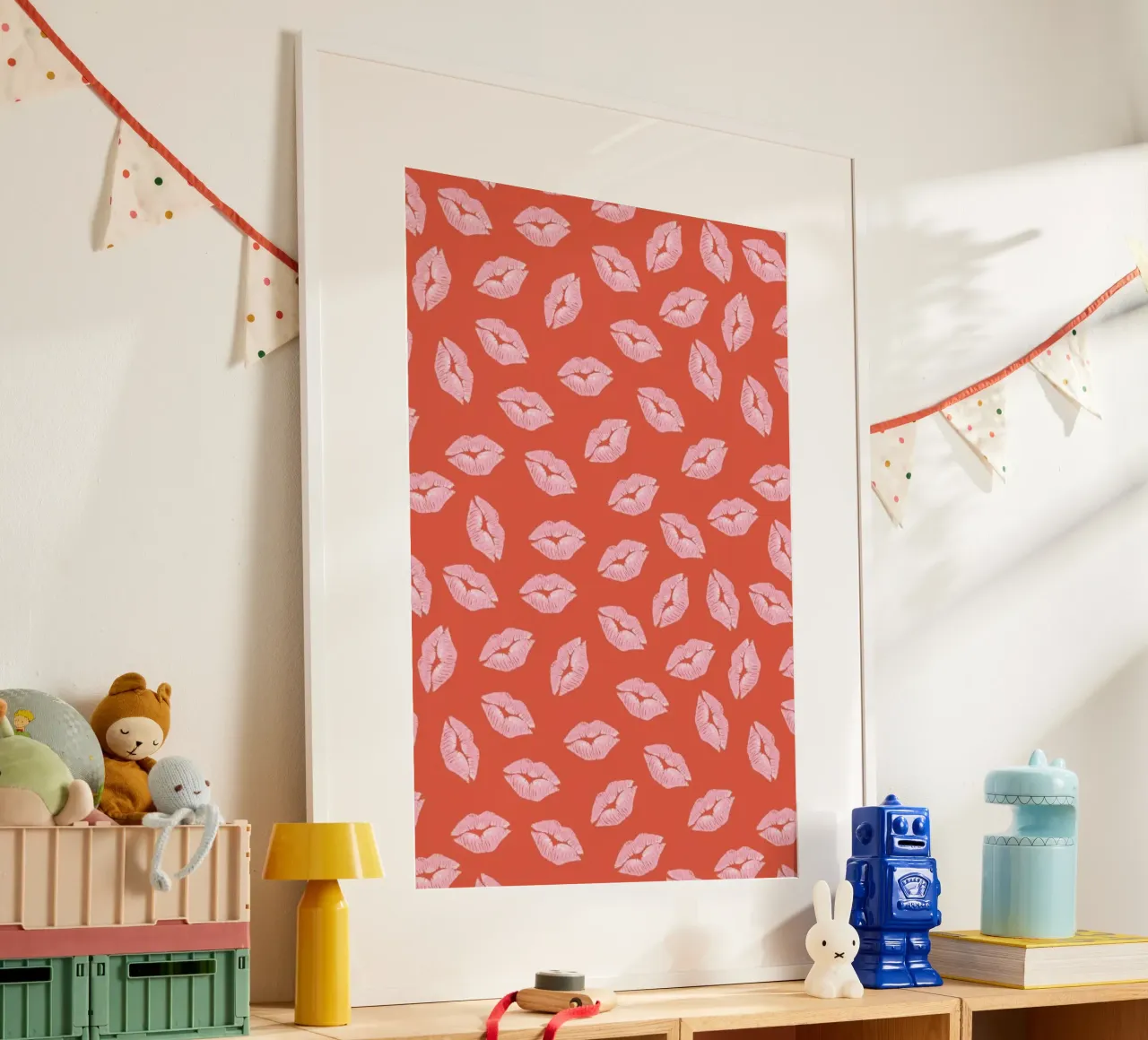 Kisses poster con telaio in plastica da Kind of Style