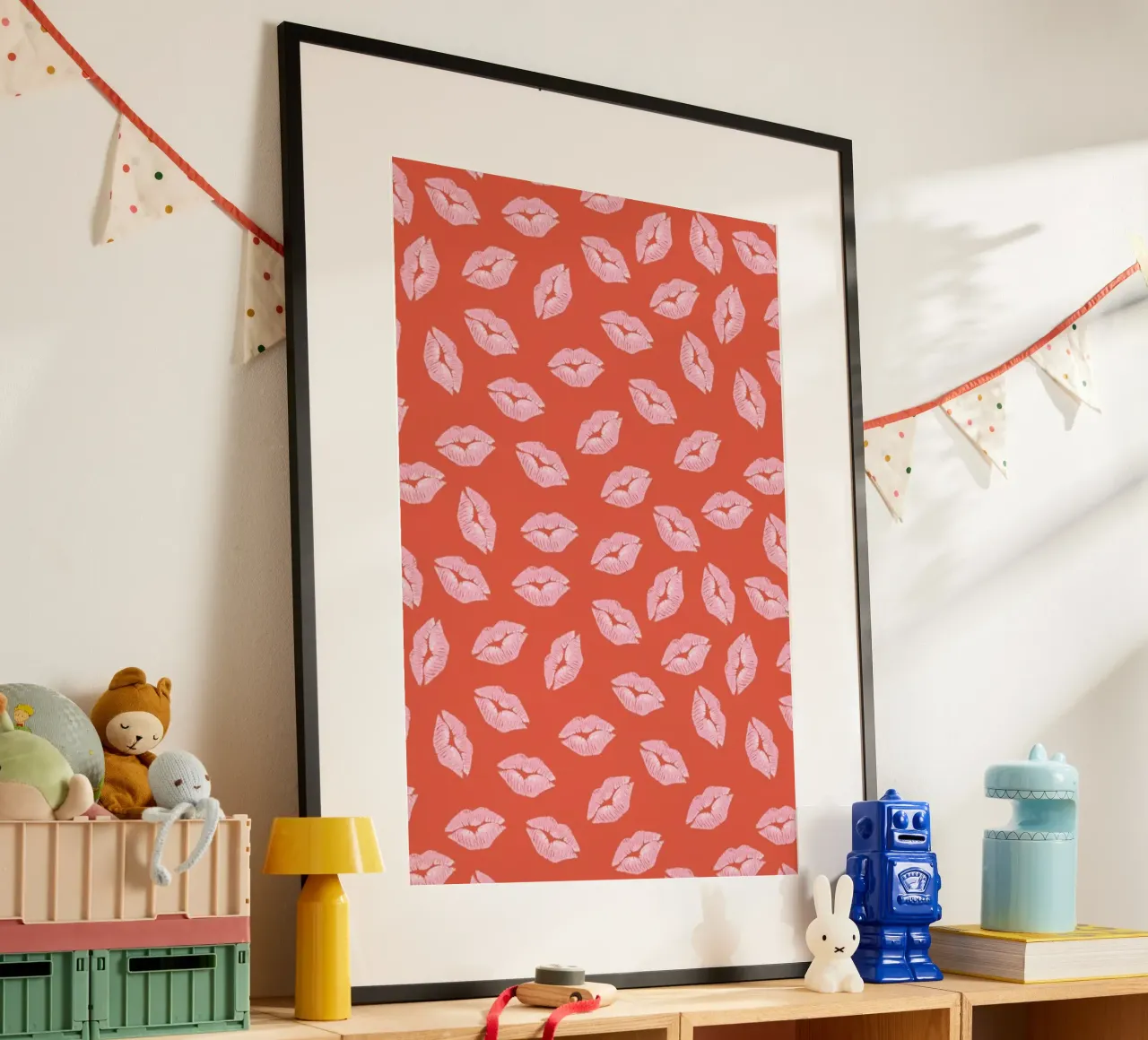 Kisses poster con telaio in plastica da Kind of Style